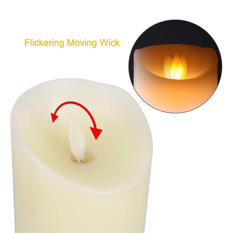 3pcs/lot LED Candles Light Flameless Tea Lights Remote Creative