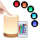 Touching Control Bedside Night Light with Remote 3 Lighting Modes