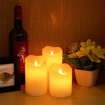 3pcs/lot LED Candles Light Flameless Tea Lights Remote Creative