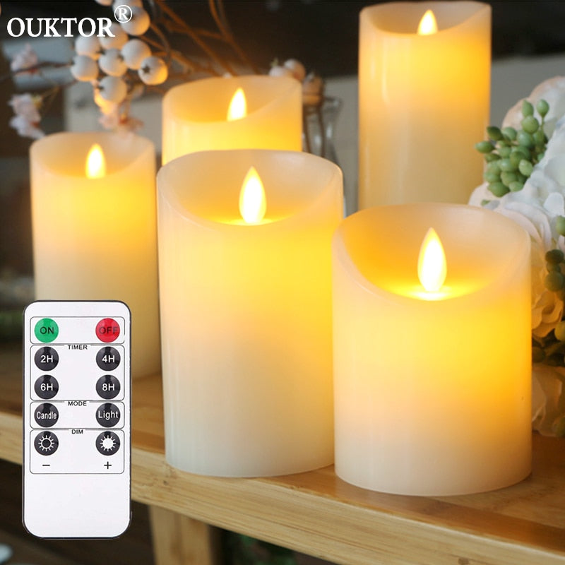 3pcs/lot LED Candles Light Flameless Tea Lights Remote Creative