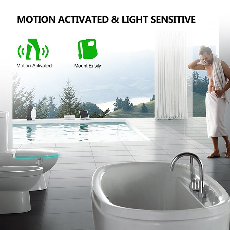 Light PIR Motion Sensor Toilet Lights LED Washroom Lamp