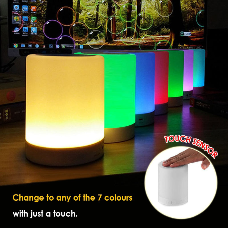 Night Light with Bluetooth Speaker Portable Wireless