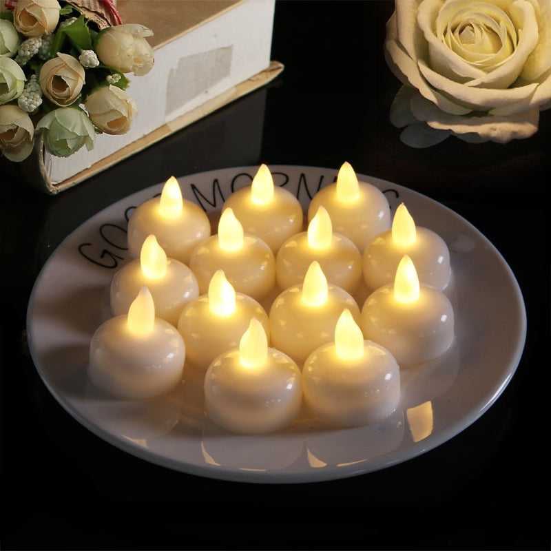 3/6pcs Flickering Flameless Waterproof Candles Lamp