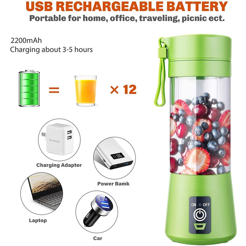 Portable Blender USB Mixer Electric Juicer Machine