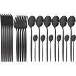 Mirror 24 Pcs Gold Cutlery Sets