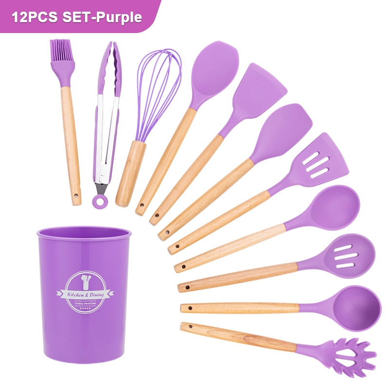 Silicone Kitchen Utensils Set