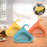 Kitchen Sink Strainer Leftover Drain Basket Soup Garbage Filter Multifunctional Hanging Drainer Rack Fruit Vegetable Drainer