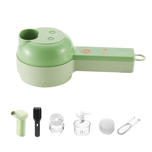 Multifunctional Handheld Electric Vegetable Slicer 4 In 1