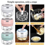 Mini Garlic Crusher Portable Chopper USB Charging