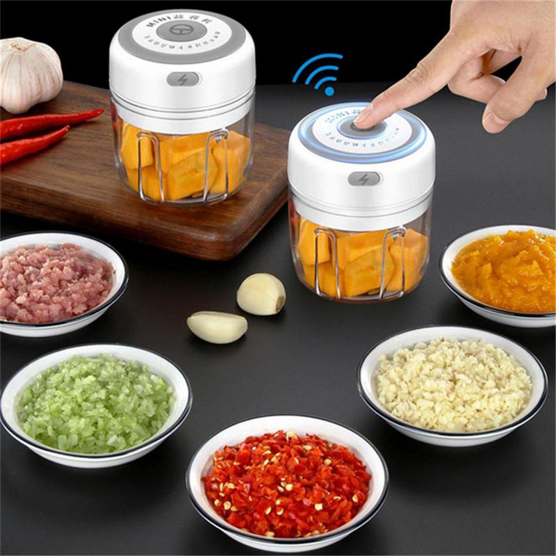 Mini Garlic Crusher Portable Chopper USB Charging